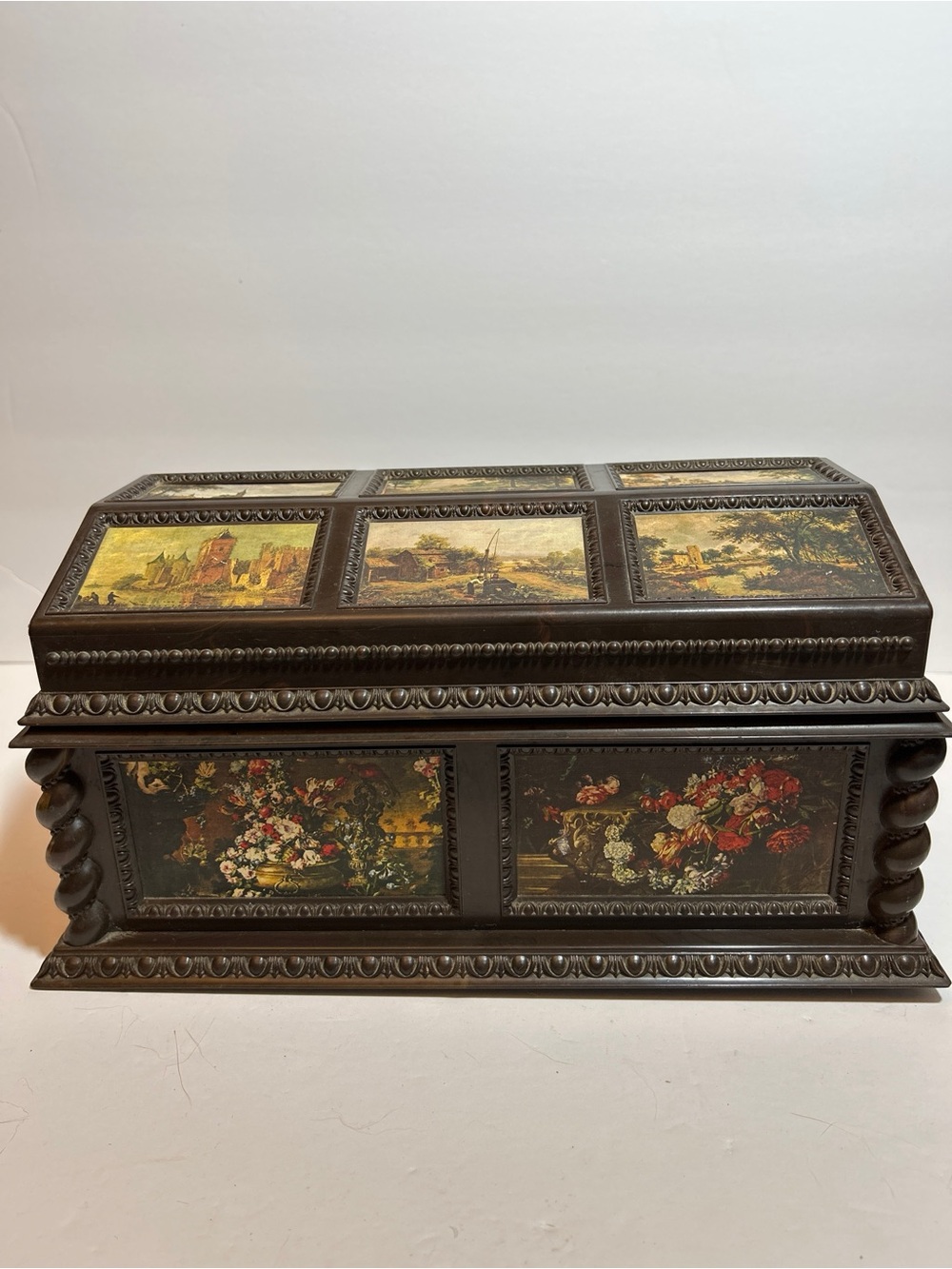 Vtg 1976 Merle Norman Victorian Style Musical Jewelry Box Chest WORKS GREAT! - Picture 11 of 12